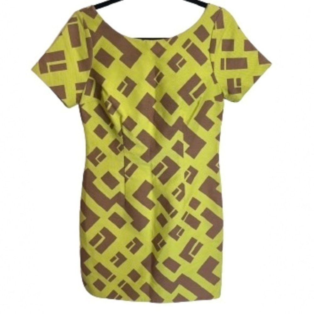 Plenty by Tracy Reese geometric short sleeve mini dress size 6